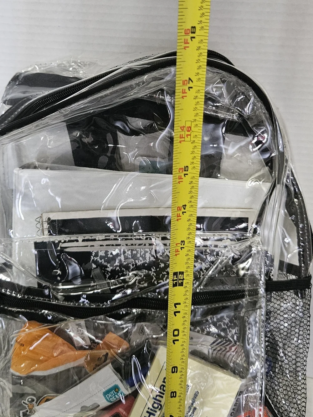 Source Unknown Clear PVC Kids Backpack with Black Trim